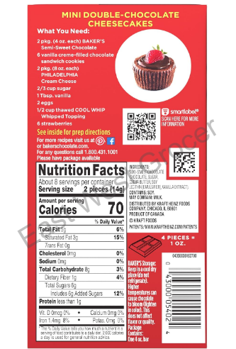 Baker’s Semi‑Sweet Baking Chocolate Bar 113 g – US Imported, UK Warehouse Fast Delivery – Bake Cookies, Brownies, Fudge & Desserts