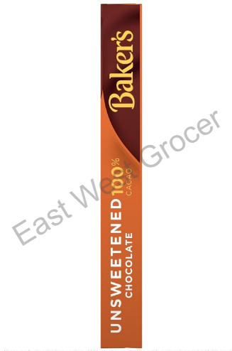 Baker’s Unsweetened Baking Chocolate Bar 113 g – USA Import, UK Warehouse, Fast Delivery, No Customs