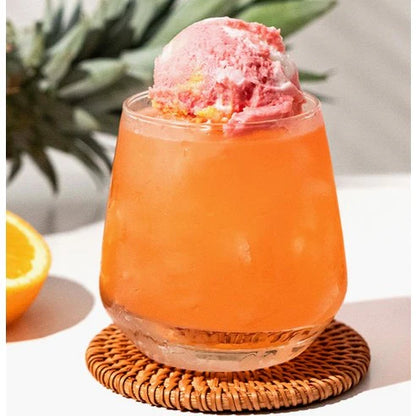 Vibrant can of Baskin Robbins Rainbow Sherbet Sparkling Zero, showcasing colorful, dessert-inspired sparkling drink.