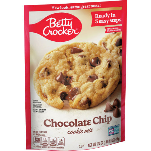 Betty Crocker Chocolate Chip Cookie Mix 496g – easy homemade chocolate chip cookie mix.