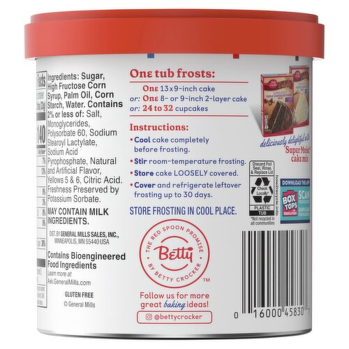 Betty Crocker Vanilla Buttercream Frosting