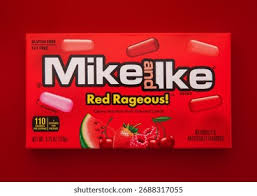 Bowl of Mike & Ike Red Rageous candy – chewy red-fruit sweets for sharing or parties