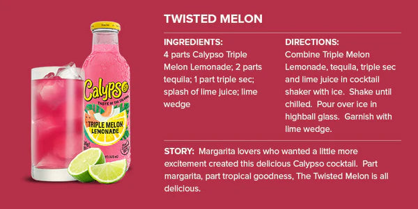 Calypso Triple-Melon Lemonade – 473 ml Exotic US Import Beverage
