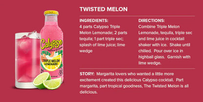 Calypso Triple-Melon Lemonade – 473 ml Exotic US Import Beverage