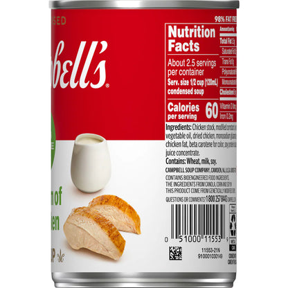 Campbell's Cream of Chicken Soup 10.5 oz can ideal for comfort meals