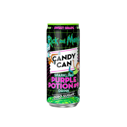 Fizzy grape drink Candy Can Purple Potion Rick & Morty sugar-free beverage