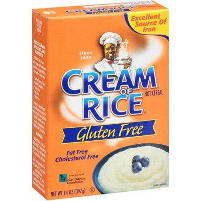 Cream of Rice Gluten-Free Hot Cereal, 12 boxes of 397 g each, smooth, nourishing, and easy-to-digest breakfast porridge.