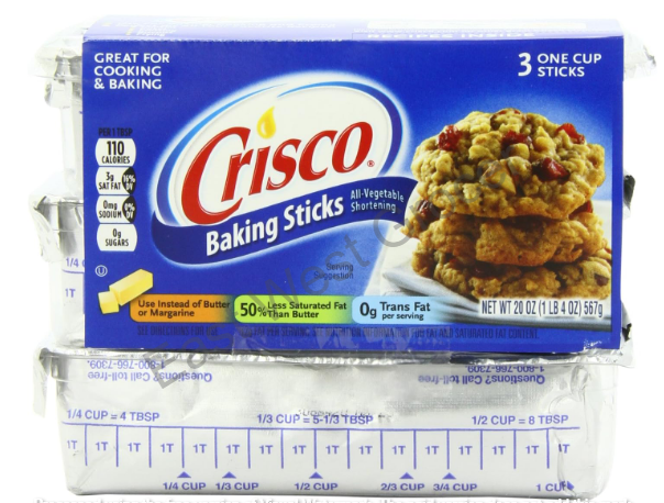 Crisco All-Vegetable Shortening Sticks 567g – Imported from USA – Vegan-Friendly Solid Baking Fat for Pastry, Pie Crusts, and Frying | Plant-Based Butter Alternative – UK Stock
