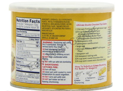 Crisco Butter Flavour All-Vegetable Shortening 453g – Imported from USA – Vegan-Friendly Butter Substitute for Baking, Pastry & Frying | Dairy-Free Solid Cooking Fat – UK Stock