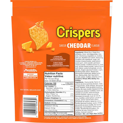 Crunchy Crispers cheddar crackers Canadian snack