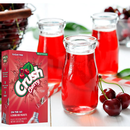 Crush Singles To Go Cherry drink mix,  0.63 oz (18 g) single-serve packets
