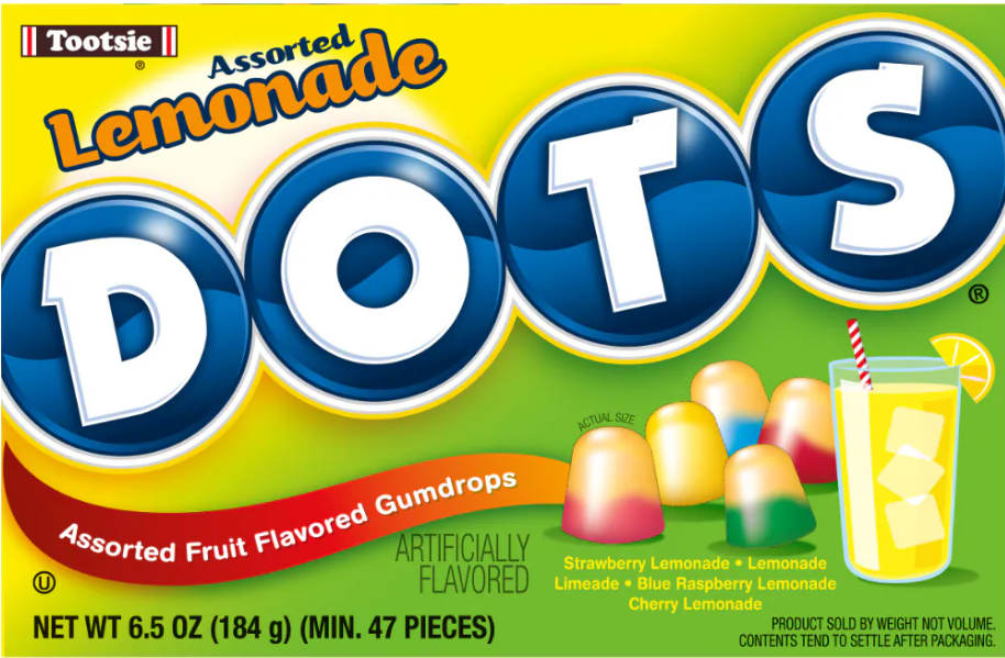 DOTS Assorted Lemonade Theatre Box 184 g – Limited Edition Lemonade Flavoured Gumdrops