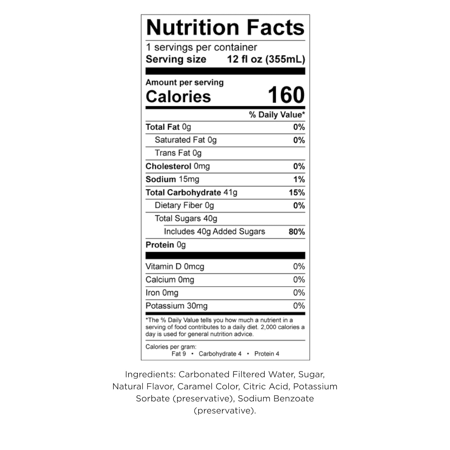 A single 355ml glass bottle of Jones Soda x Fallout Sunset Sarsaparilla. The clear bottle contains dark brown soda and features a Fallout-themed label with retro Americana styling inspired by the video game series.