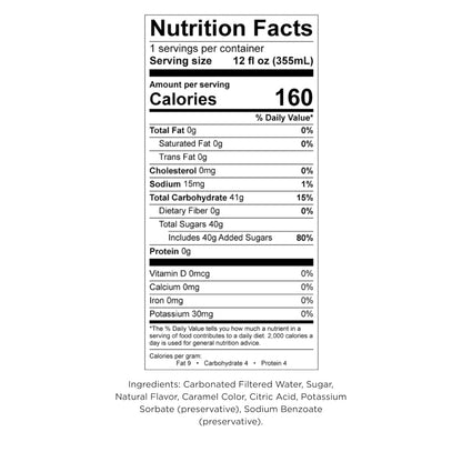 A single 355ml glass bottle of Jones Soda x Fallout Sunset Sarsaparilla. The clear bottle contains dark brown soda and features a Fallout-themed label with retro Americana styling inspired by the video game series.