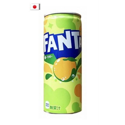 Fanta Slim Can UME Japanese Plum 250ml – refreshing Japanese soda drink