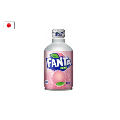 Chilled Fanta White Peach in glass with ice – refreshing Japanese peach soda
