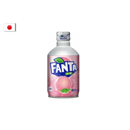Chilled Fanta White Peach in glass with ice – refreshing Japanese peach soda