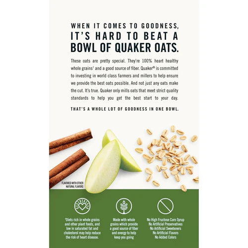 Quaker Instant Oatmeal Apple & Cinnamon 340g