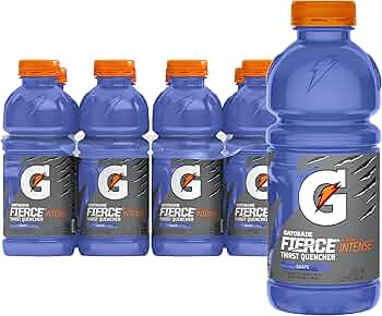 Gatorade Fierce Grape 590 ml bottle showing label and grape graphics