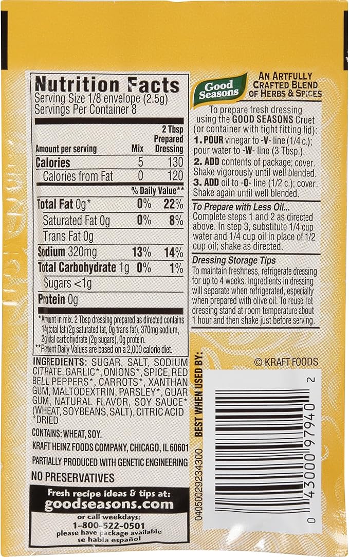 Good Seasons All Natural Italian Seasoning Packets