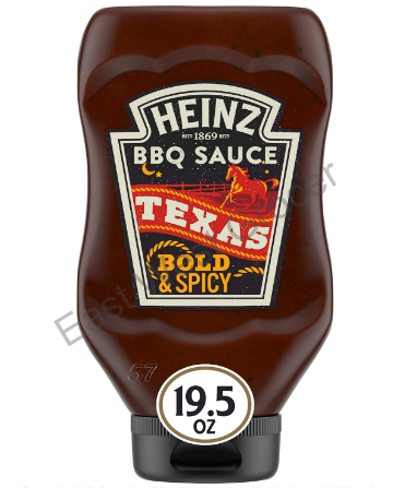 Heinz Texas Bold & Spicy BBQ Sauce 552g – Imported from USA – No HFCS – Gluten-Free – Authentic American BBQ Marinade & Dip
