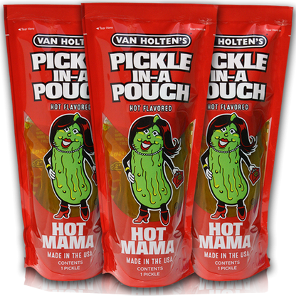 Van Holten’s Hot Mama Pickle – Spicy Pickle Snack in Pouch