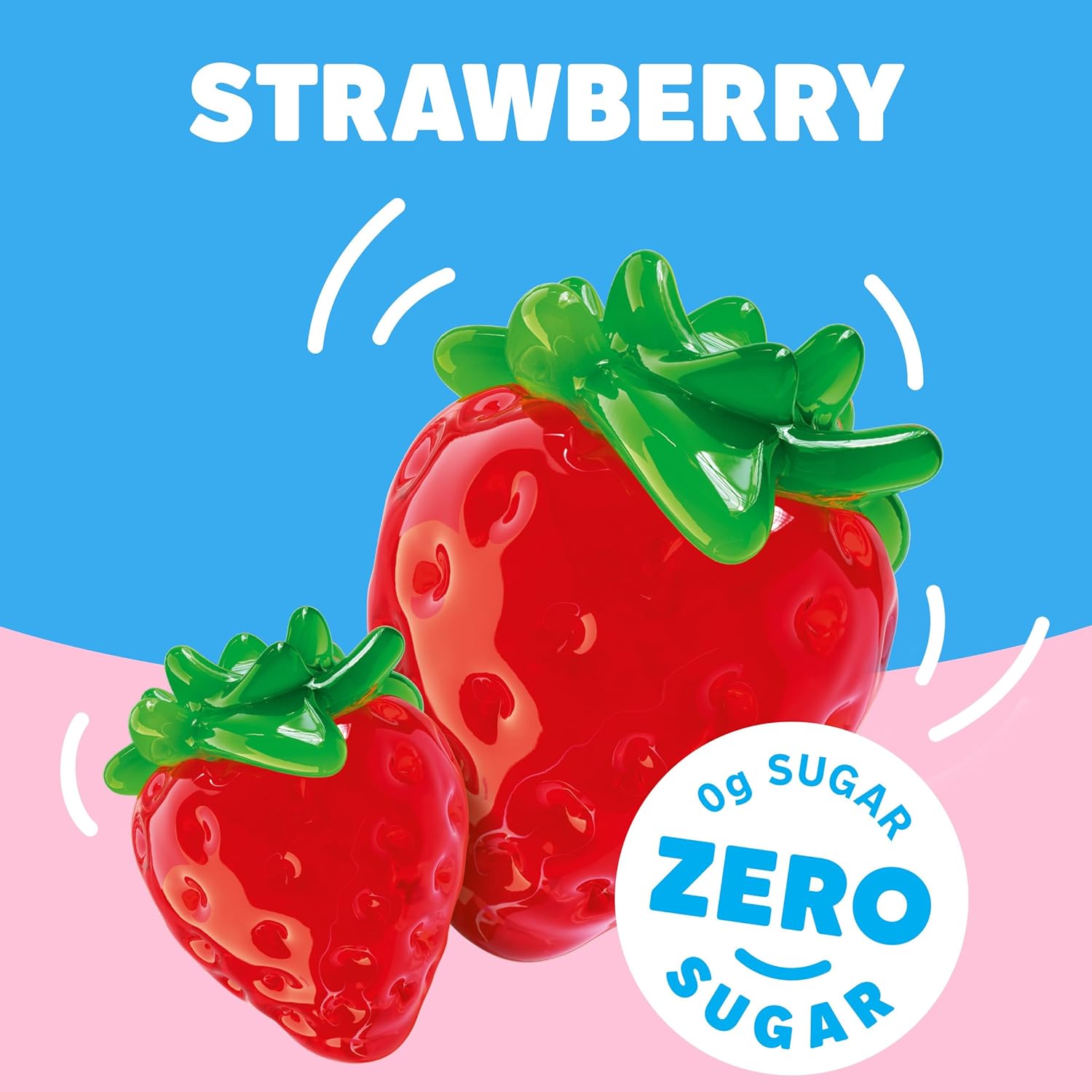 Strawberry flavored gelatin dessert mix for low sugar diets