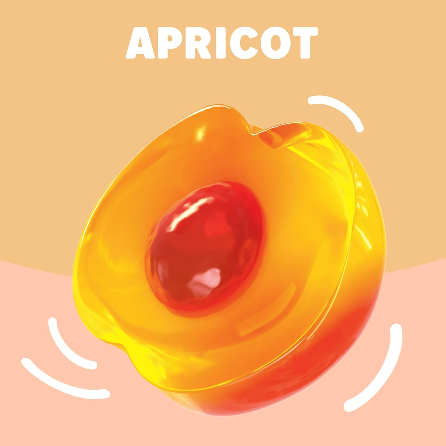 Jell-O Apricot Gelatin 85 g highlighting sweet and fruity apricot flavor