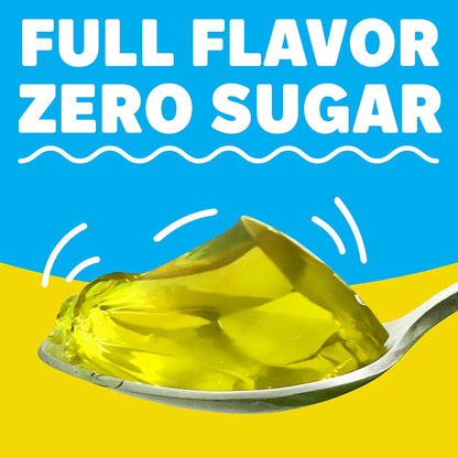 Prepared sugar free lemon gelatin dessert