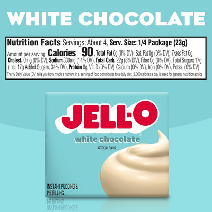 ell-O instant white chocolate pudding 3.3oz package