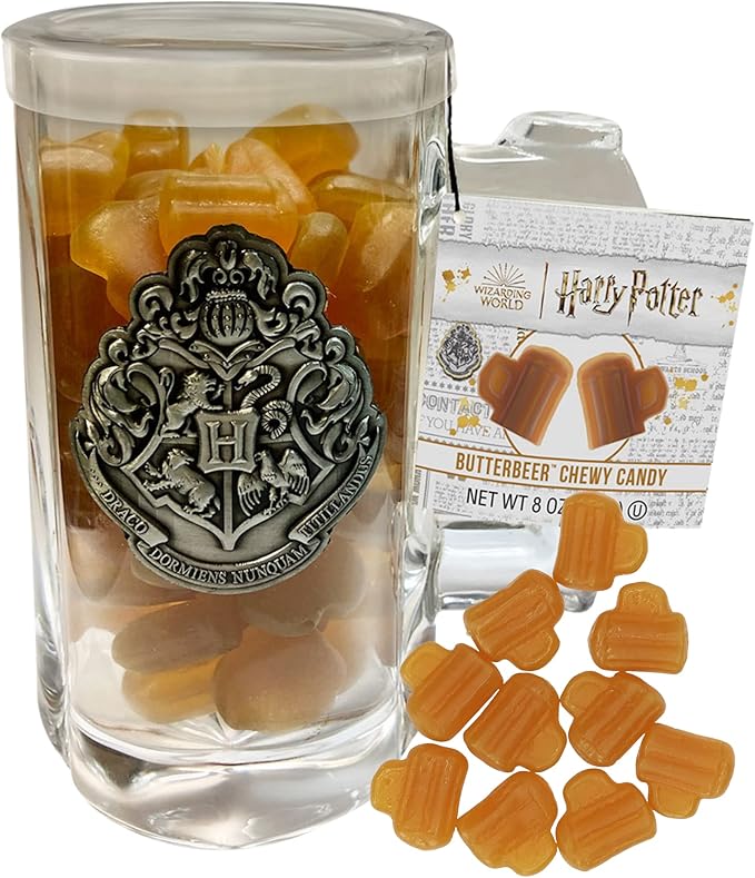 Close-up of Harry Potter-themed artwork on the collectible glass
