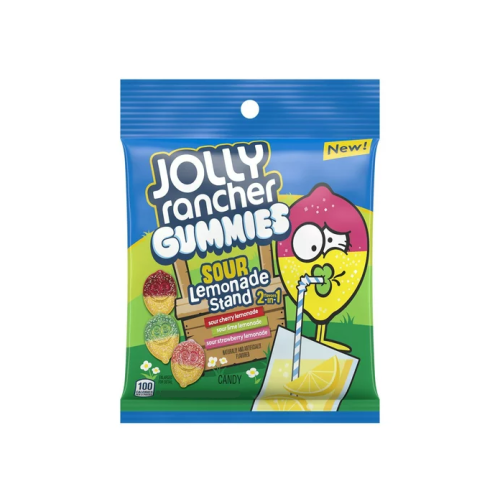 Jolly Rancher Gummies Sour Lemonade 184g multiple bags stacked