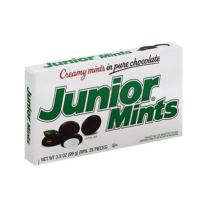 Junior Mints Theatre Box – 99 g | Creamy Mint & Dark Chocolate American Import
