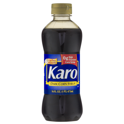 Karo Dark Corn Syrup Blue Label – thick, rich, and smooth syrup for baking, candy, and glazes.