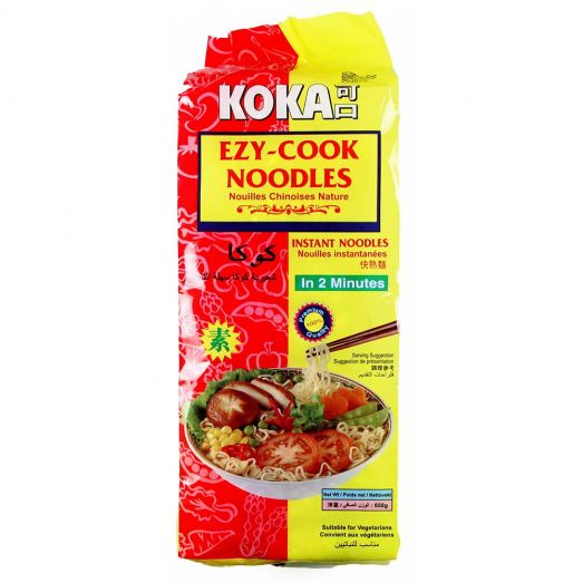 KOKA EZY COOK WHEAT NOODLES AVAILABLE IN 375G AND 700G PACKS QUICK COOKING NOODLES IDEAL FOR STIR FRY SOUPS AND EVERYDAY FAMILY MEALS WITH SMOOTH TEXTURE AND FIRM BITE.