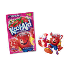Kool‑Aid Strawberry unsweetened drink mix sachet – American powdered beverage