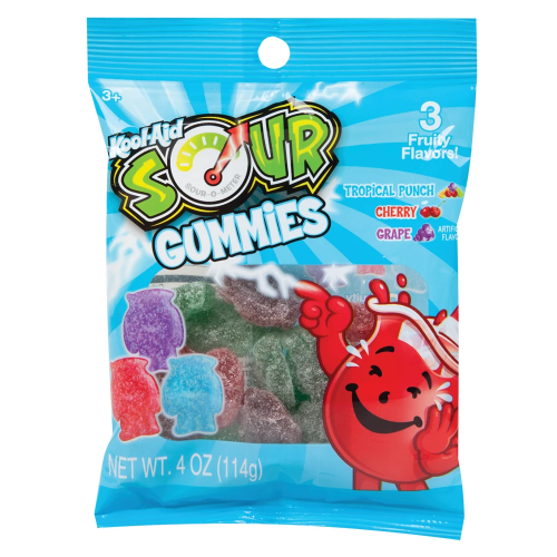 Kool‑Aid Sour‑Sand Gummies – Tangy Chewy Candy 114g Bag