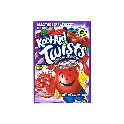 Kool‑Aid Blastin’ Berry Cherry unsweetened powder ready to mix with water