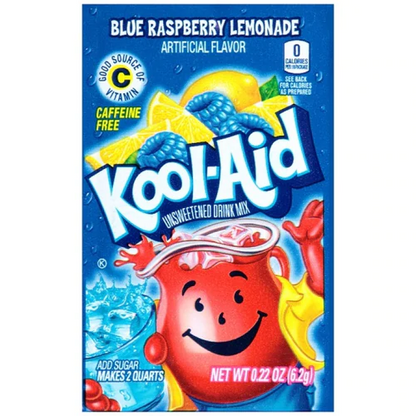 Kool‑Aid Blue Raspberry Lemonade unsweetened powder ready to mix with water