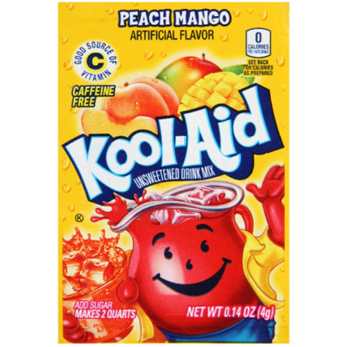 Kool‑Aid Peach Mango unsweetened powder ready to mix with water