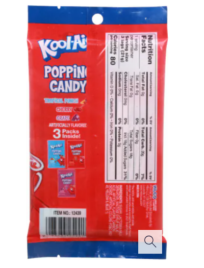 Tropical Punch, Cherry & Grape Popping Candy