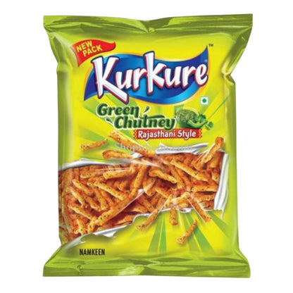 Packaged snack with 'Kurkure' branding on a white background
