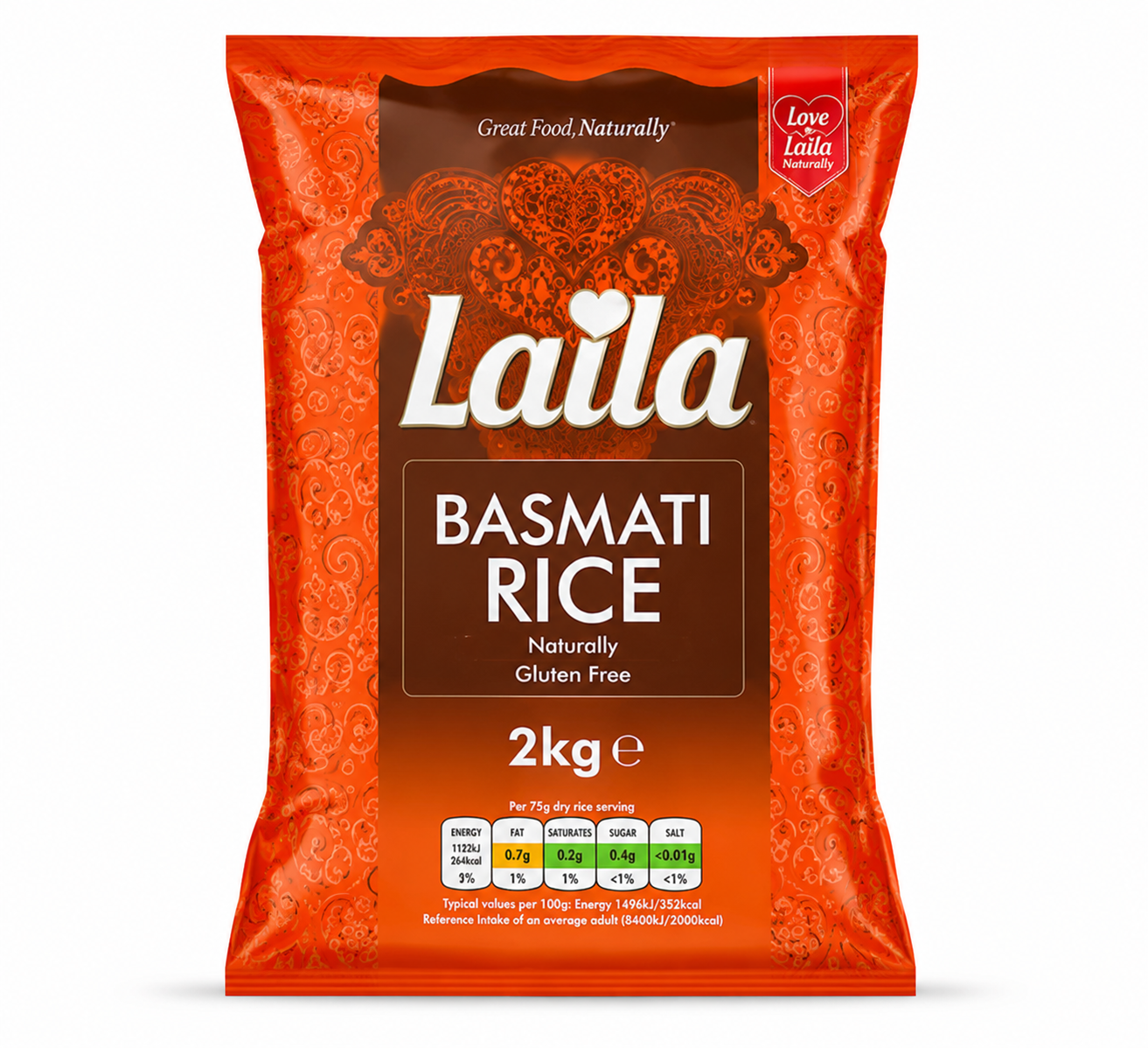 Laila Premium Basmati Rice 2kg Brown Broken Extra Long Grain – Choose Variety