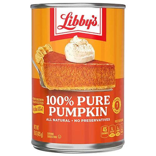 Libby’s Pumpkin Puree 24-pack – ideal for pumpkin pies, muffins, soups, and smoothies