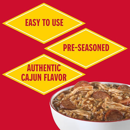 Louisiana Fish Fry Cajun Gumbo & Rice Entrée Mix displayed on store shelf