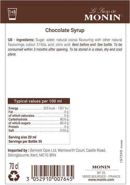 Premium Chocolate Drink Syrup – 700 ml Bottle for Coffee, Mocktails & Desserts