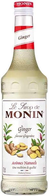 Premium Monin Ginger Syrup – vegan and allergen-free 700ml bottle for beverages
