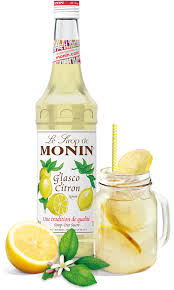 Bottle of Monin Lemon Syrup 700ml – bright citrus flavour for beverages, dessert drinks, and cocktails