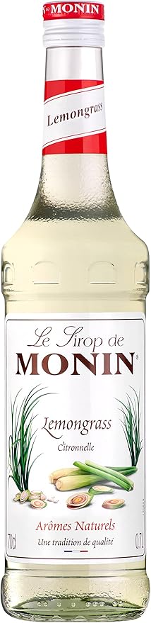 Monin Premium Lemongrass Syrup 700ml – Zesty, Citrus Herbal Syrup for Cocktails, Mocktails, Teas, and Smoothies | Vegan & Allergen-Free