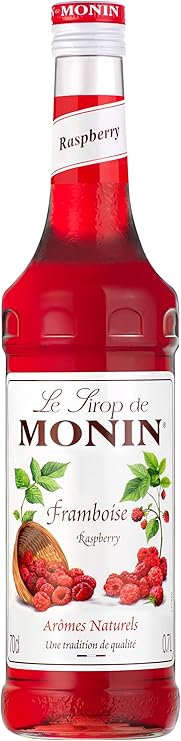 MONIN Premium Raspberry Syrup 700ml bottle – vegan and allergen-free